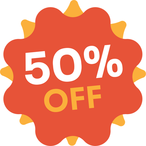 50% Off Badge